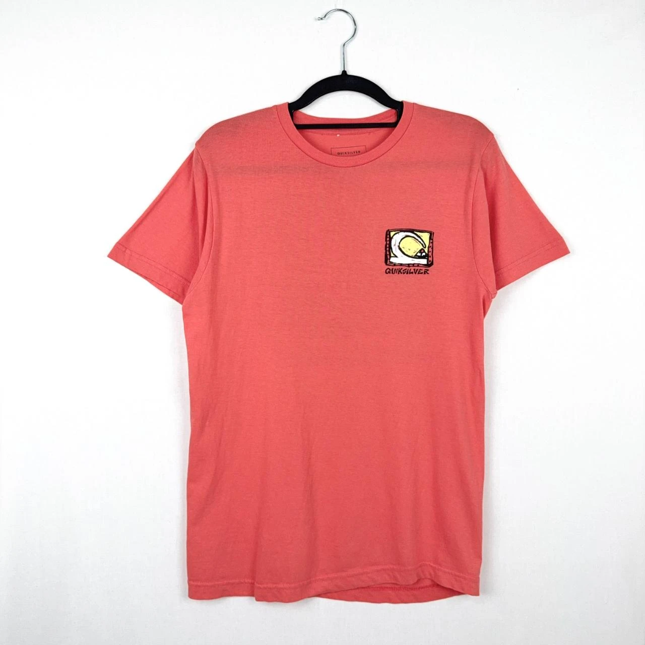 Quiksilver Graphic Logo Surf T-Shirt Coral S